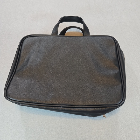 Black Hanging Travel Makeup Bag Large Cosmetic Organizer Case Clear Zip Pockets - Picture 8 of 12